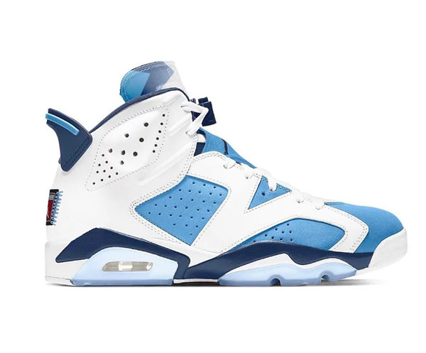 Men's Running Weapon Air Jordan 6 White/Blue Shoes 044